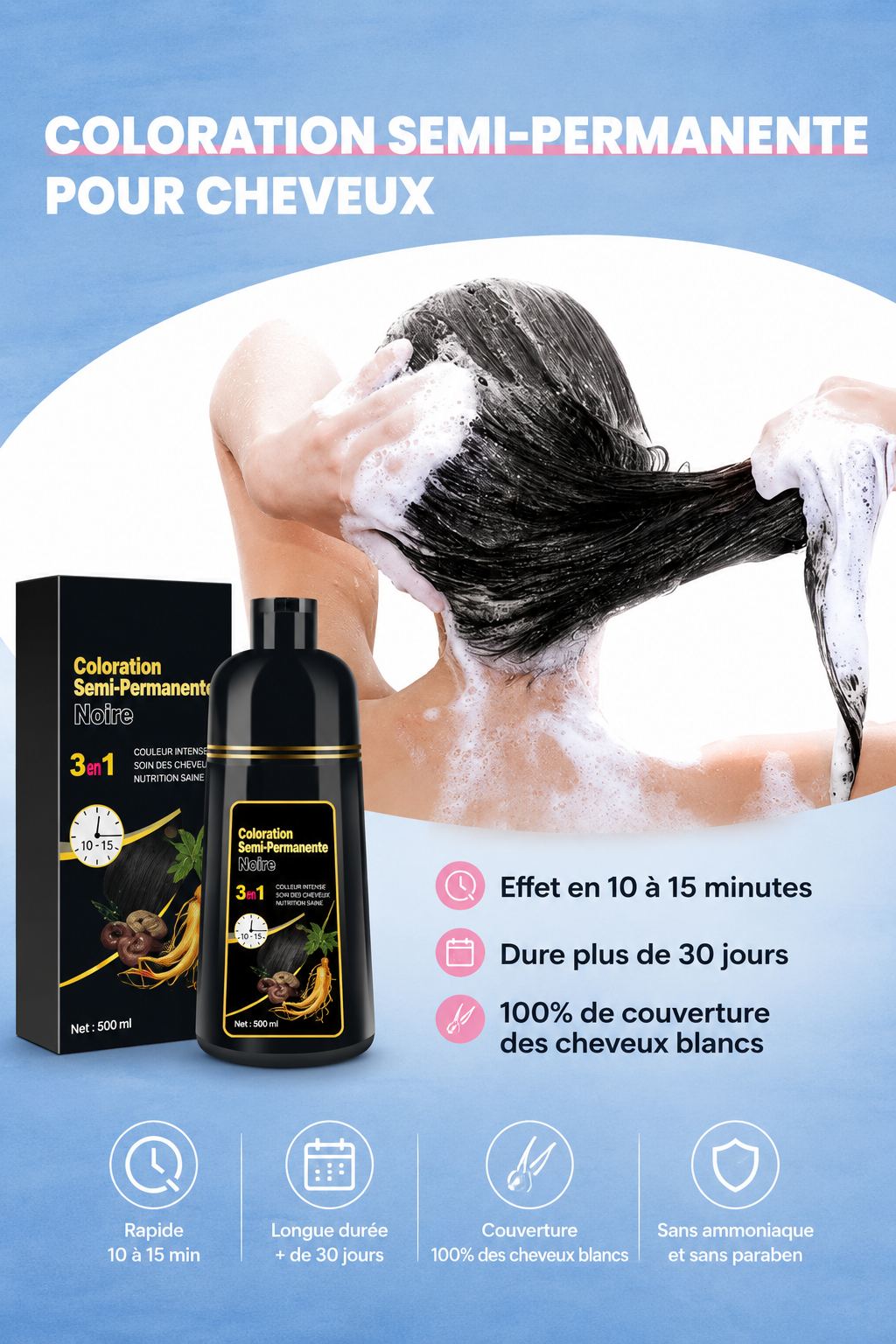Hair dye shampoo