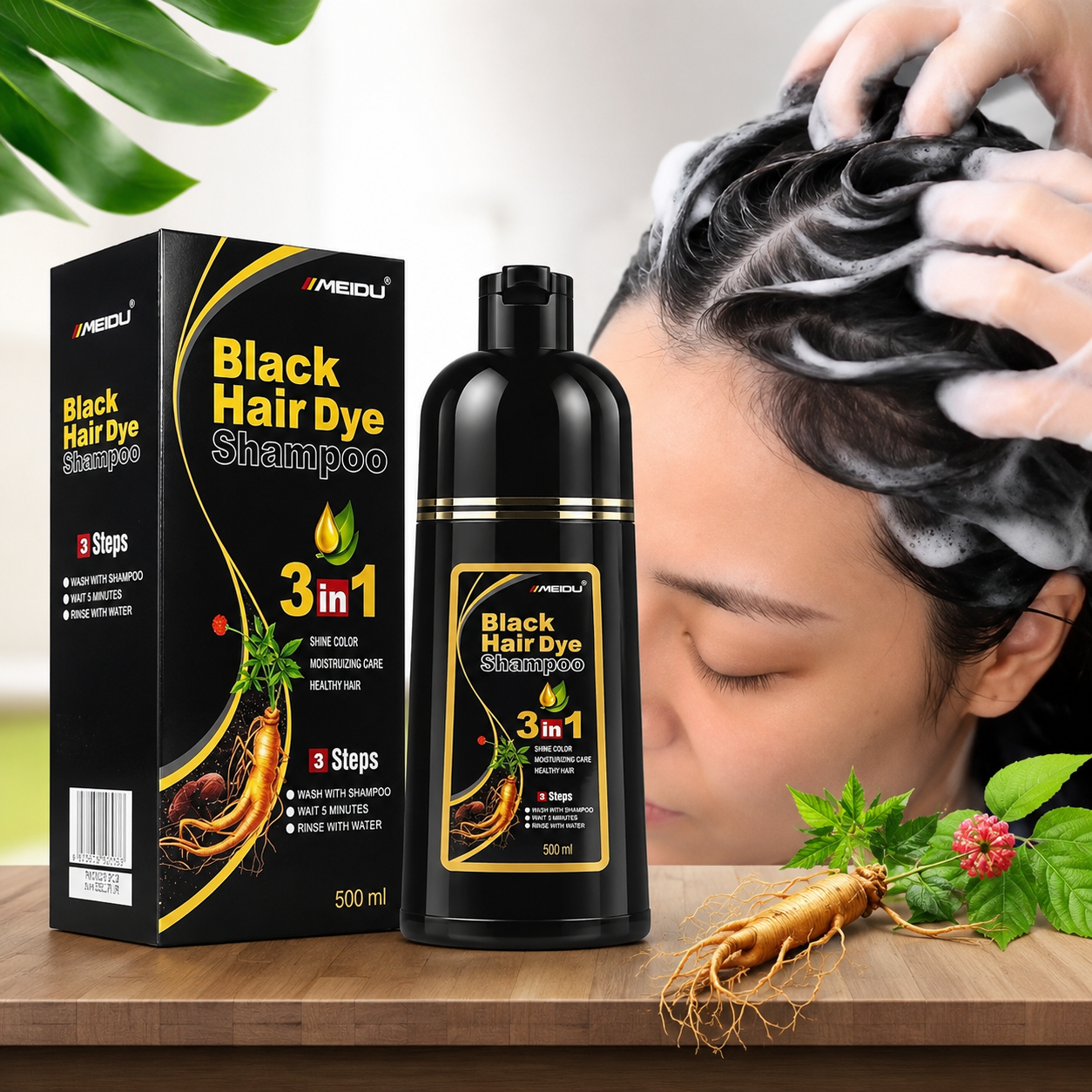 Hair dye shampoo